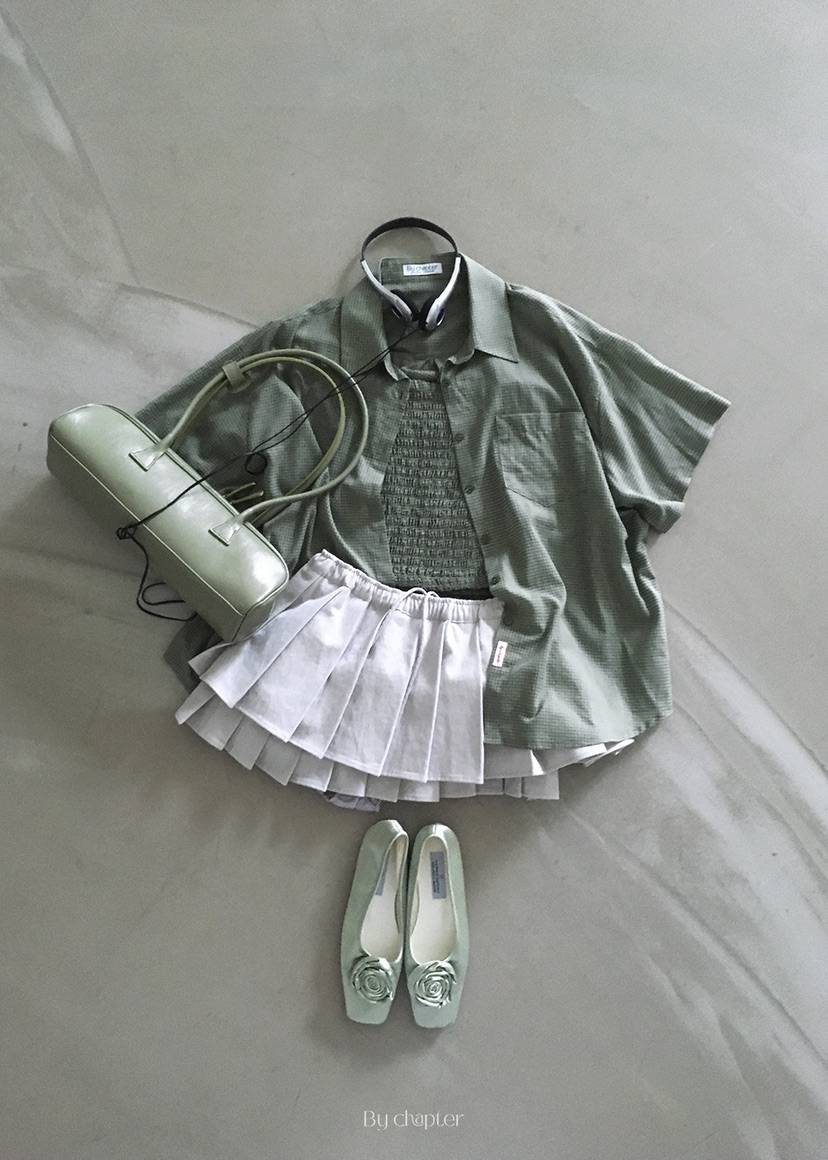 BY CHAPTER韓國直郵㊣女士新品25春夏熱賣休閑時尚套裝格紋Chapter套裝