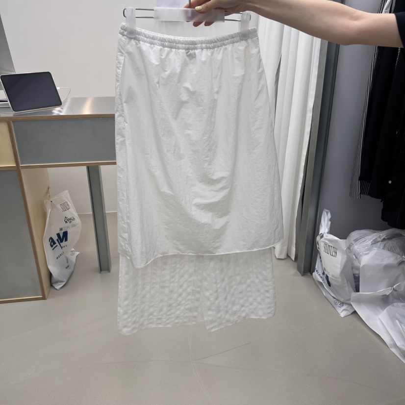 STAINLESS東大門㊣直郵女裝新品25春夏半身裙中短裙透視雙層STAINLESS半身裙/中短裙