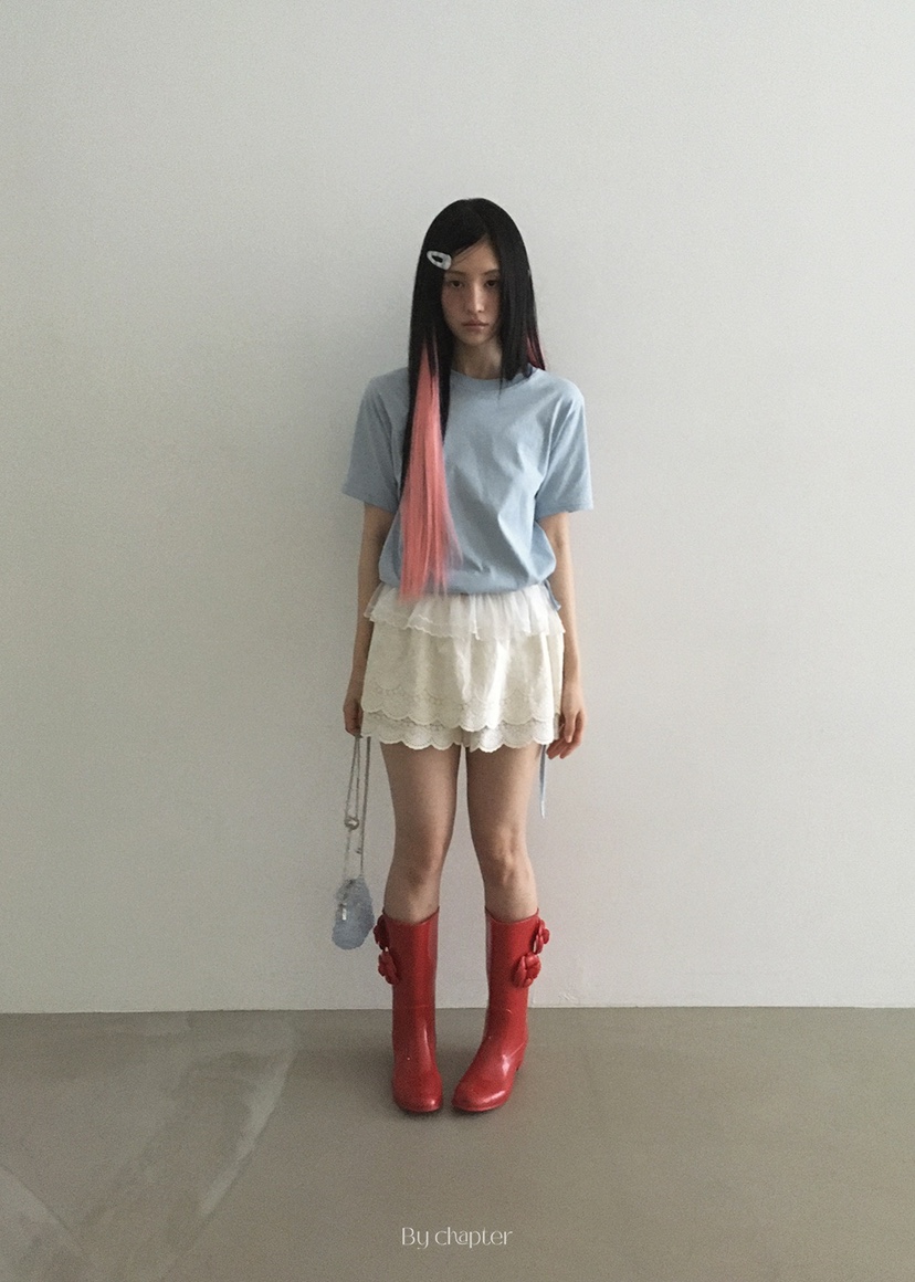 BY CHAPTER東大門㊣實拍女裝新款人氣休閑25春夏推薦T恤雙層ChapterT恤