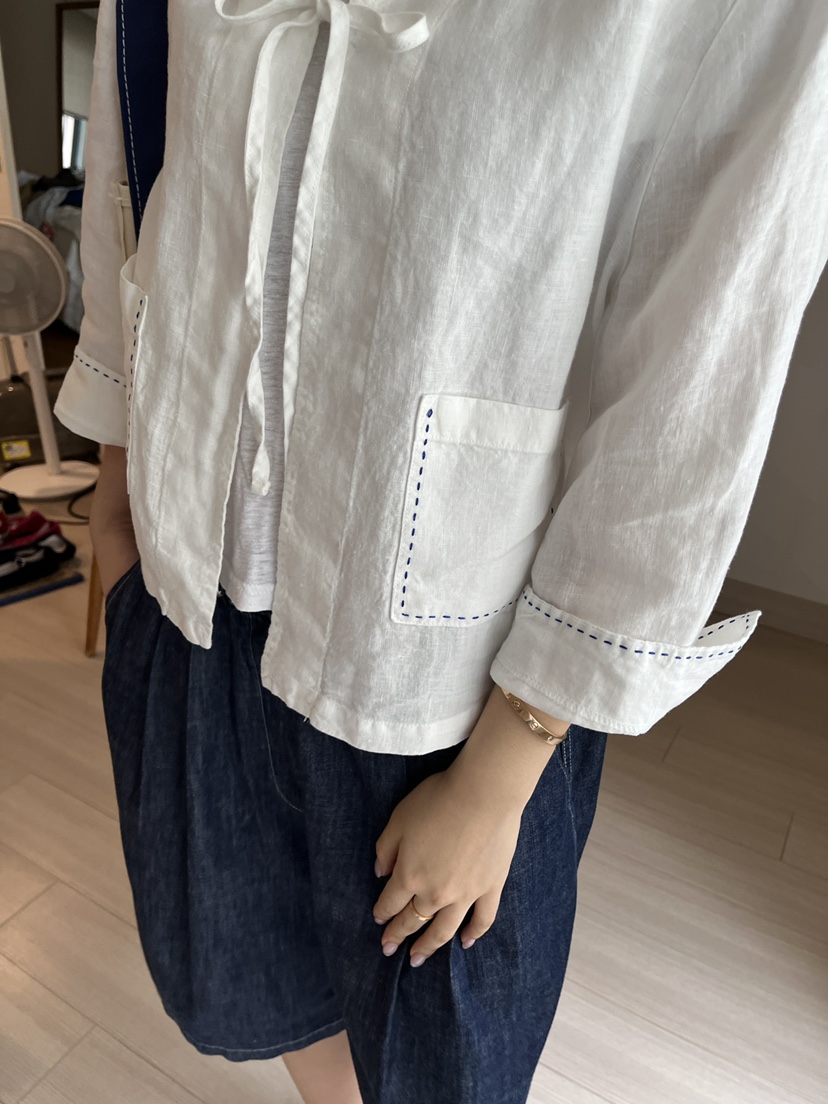 AT NOTE東大門㊣實拍女士新款休閑推薦時尚25春夏夾克亞麻AT NOTE夾克