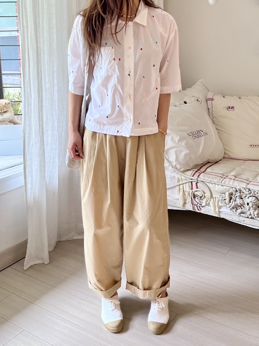 AT NOTE東大門㊣直郵女士新品真品職業25春夏襯衫蕾絲衫刺繡AT NOTE襯衫/蕾絲衫