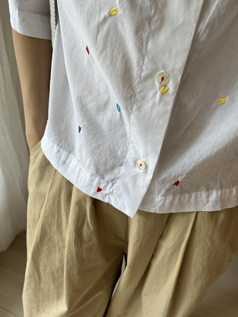 AT NOTE東大門㊣直郵女士新品真品職業25春夏襯衫蕾絲衫刺繡AT NOTE襯衫/蕾絲衫