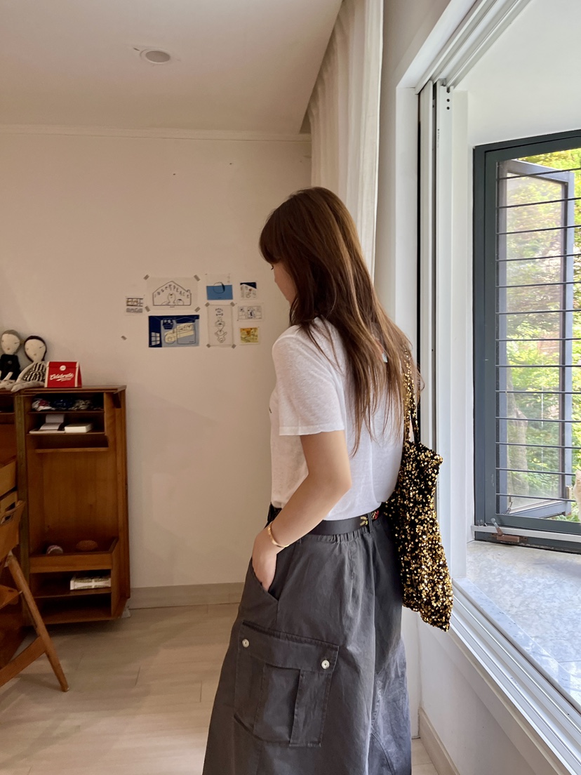 AT NOTE韓國代購㊣女士新品時尚職業真品人氣休閑推薦T恤亞麻AT NOTET恤