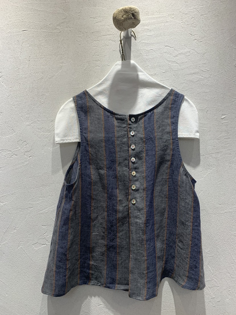 AT NOTE韓國代購㊣女士新款真品人氣休閑吊帶背心亞麻紐扣AT NOTE吊帶/背心