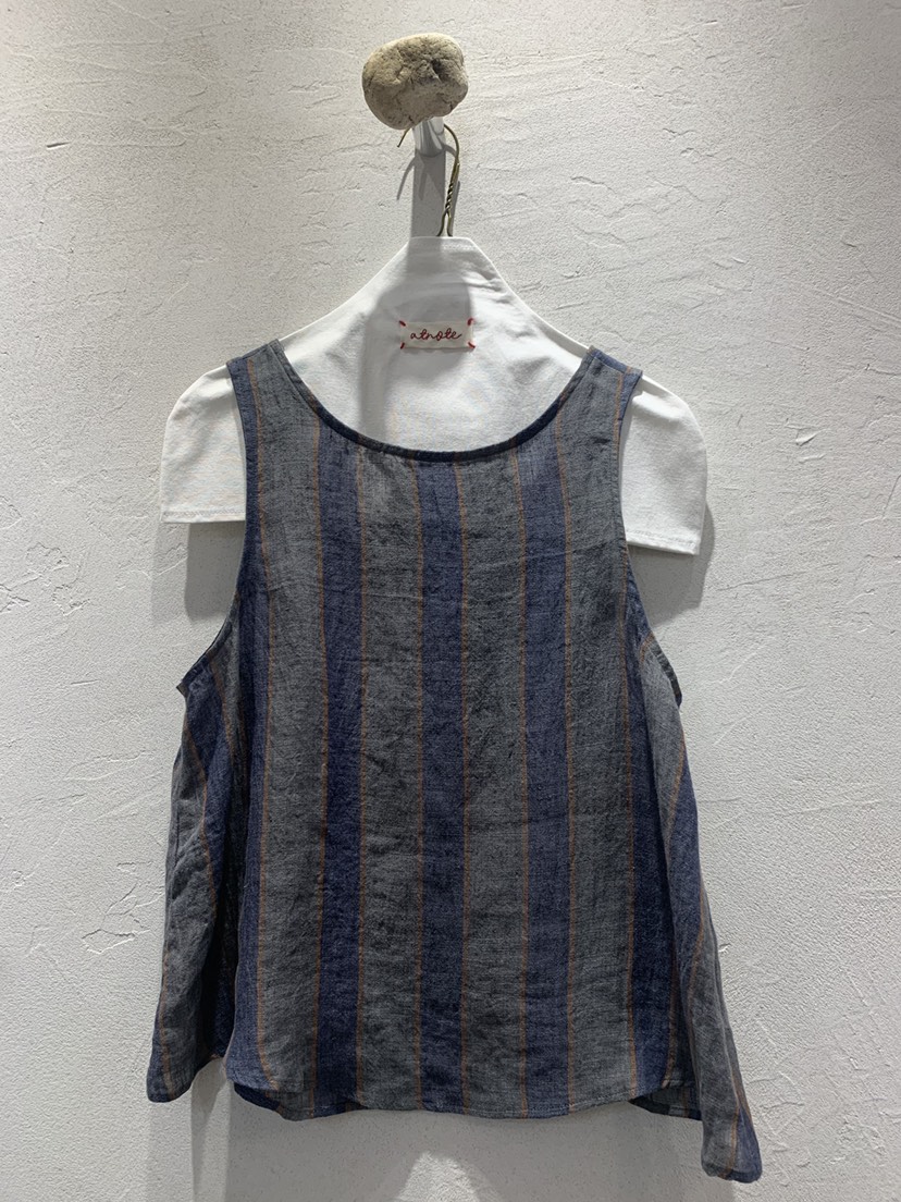 AT NOTE韓國代購㊣女士新款真品人氣休閑吊帶背心亞麻紐扣AT NOTE吊帶/背心