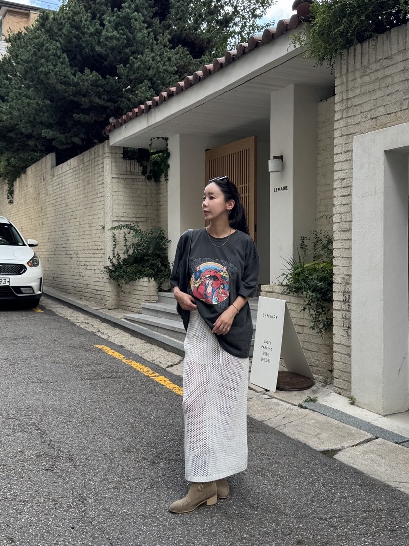 SUNDER MARKET韓國直郵㊣女士新品熱賣25春夏長裙不含腰帶SUNDER MARKET長裙