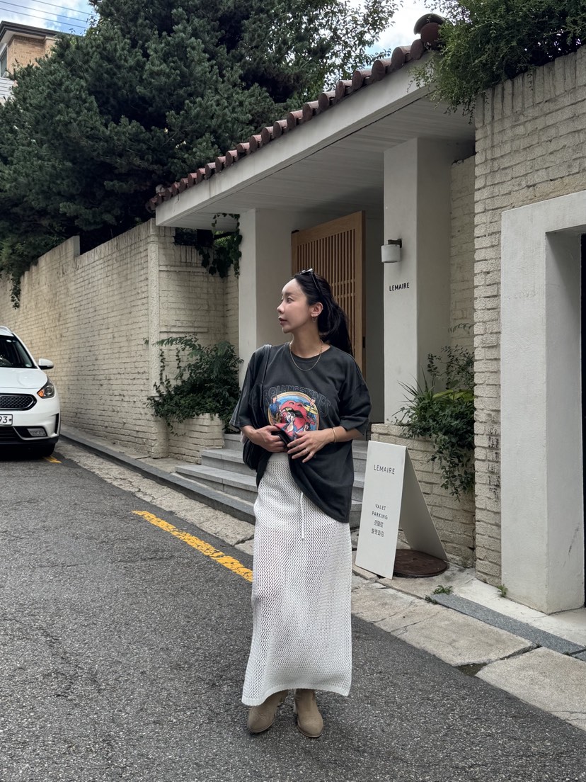 SUNDER MARKET韓國直郵㊣女士新品熱賣25春夏長裙不含腰帶SUNDER MARKET長裙