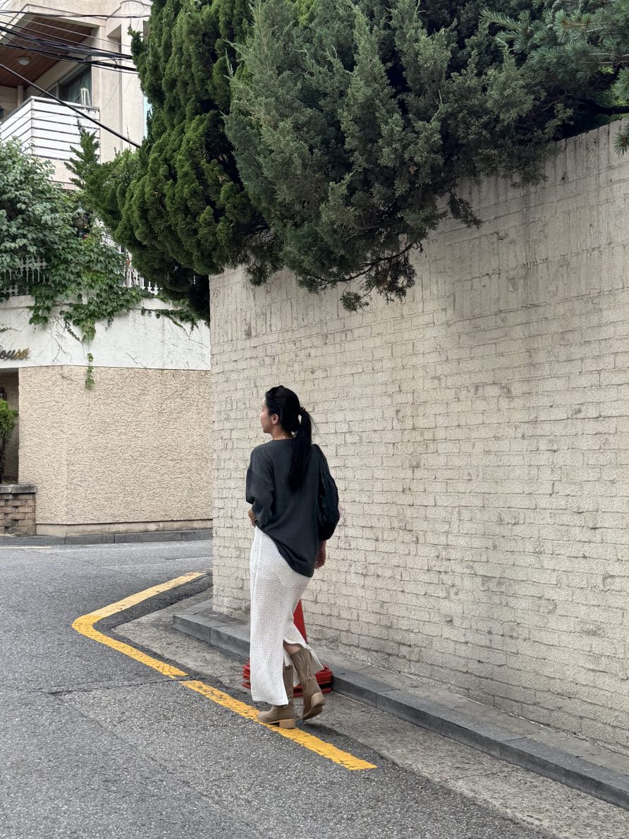 SUNDER MARKET韓國直郵㊣女士新品熱賣25春夏長裙不含腰帶SUNDER MARKET長裙