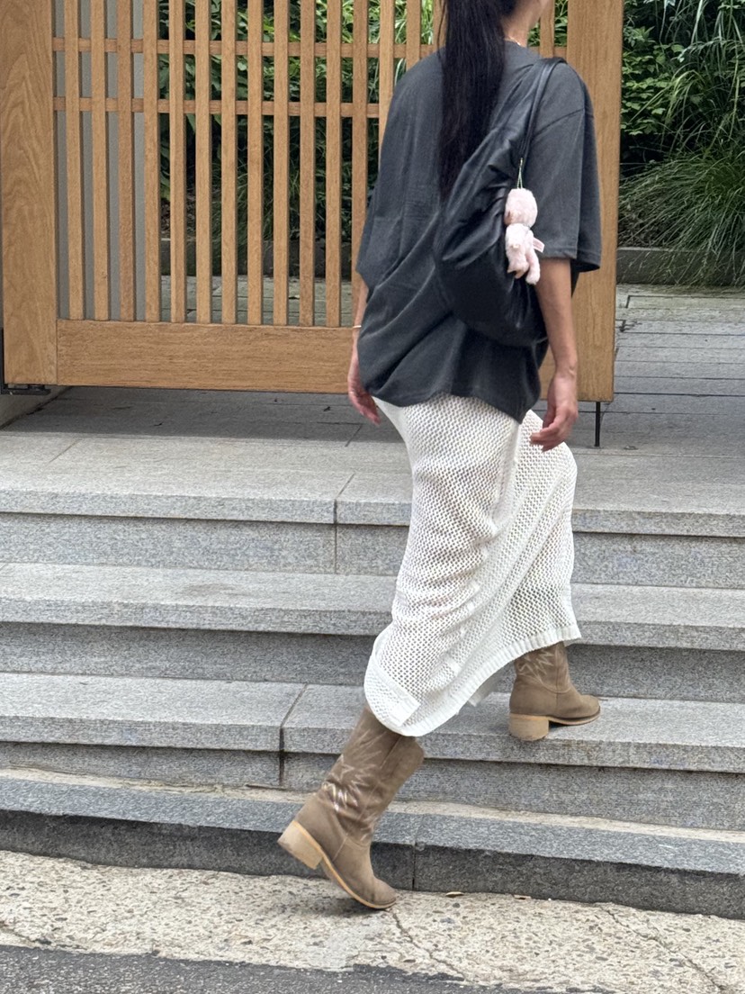 SUNDER MARKET韓國直郵㊣女士新品熱賣25春夏長裙不含腰帶SUNDER MARKET長裙