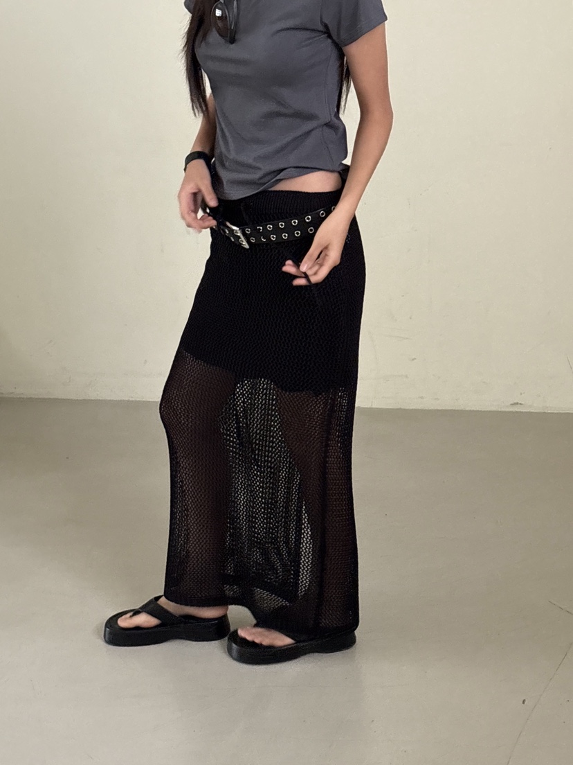 SUNDER MARKET韓國直郵㊣女士新品熱賣25春夏長裙不含腰帶SUNDER MARKET長裙圖色2