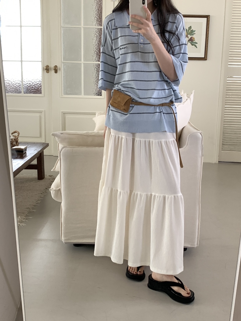 FRILL-T東大門㊣代購女士新款真品熱賣職業休閑25春夏長裙FRILL-T長裙