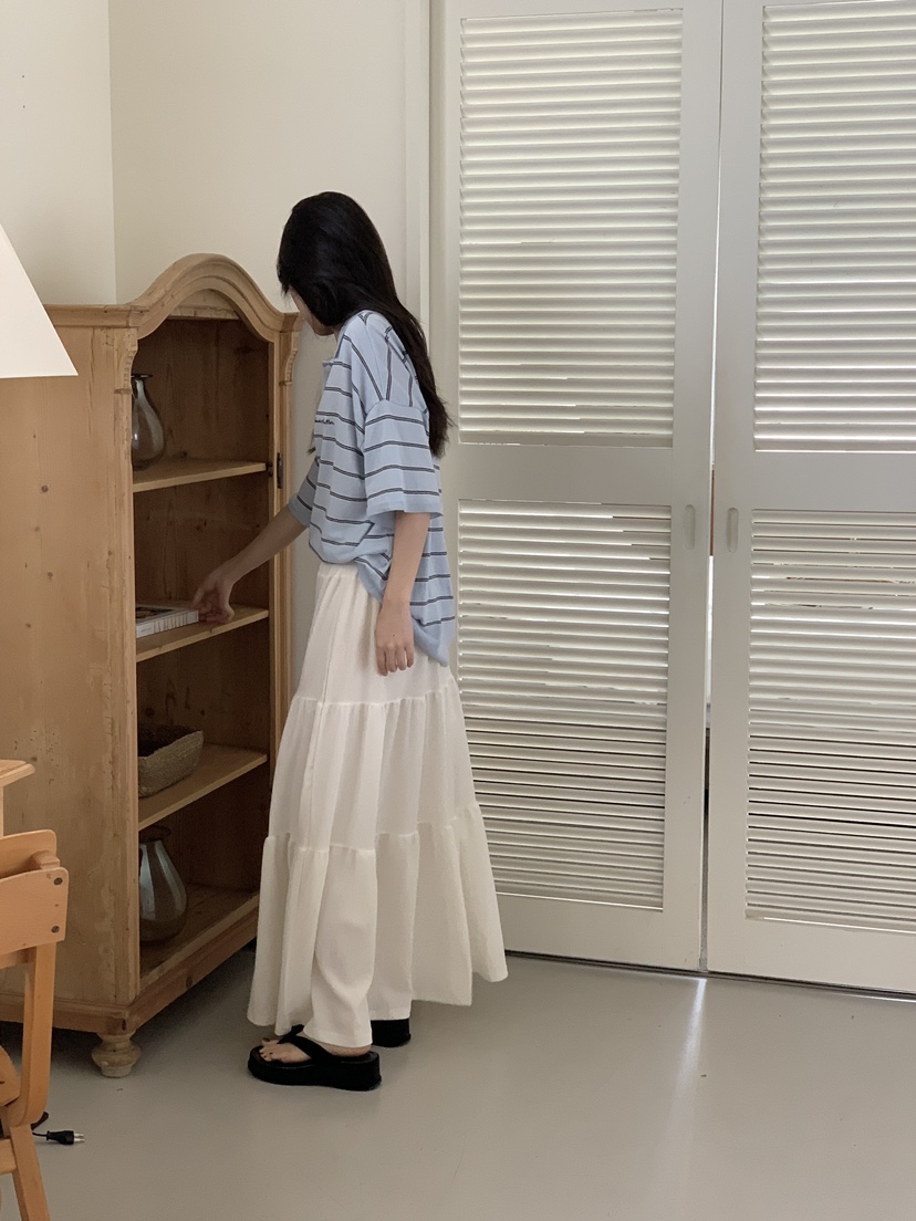 FRILL-T東大門㊣代購女士新款真品熱賣職業休閑25春夏長裙FRILL-T長裙