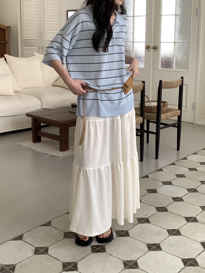 FRILL-T東大門㊣代購女士新款真品熱賣職業休閑25春夏長裙FRILL-T長裙