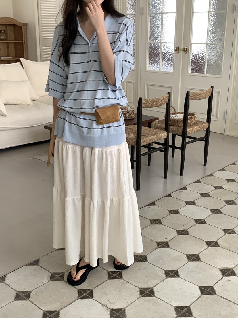 FRILL-T東大門㊣代購女士新款真品熱賣職業休閑25春夏長裙FRILL-T長裙