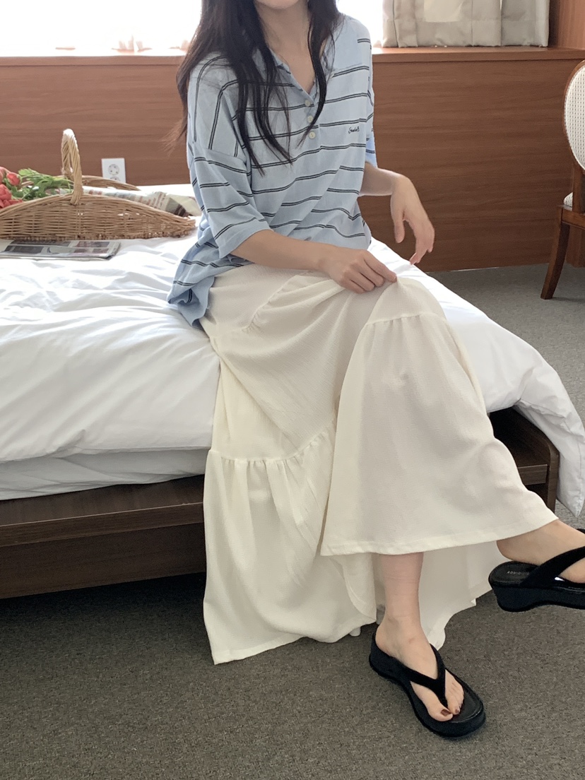 FRILL-T東大門㊣代購女士新款真品熱賣職業休閑25春夏長裙FRILL-T長裙