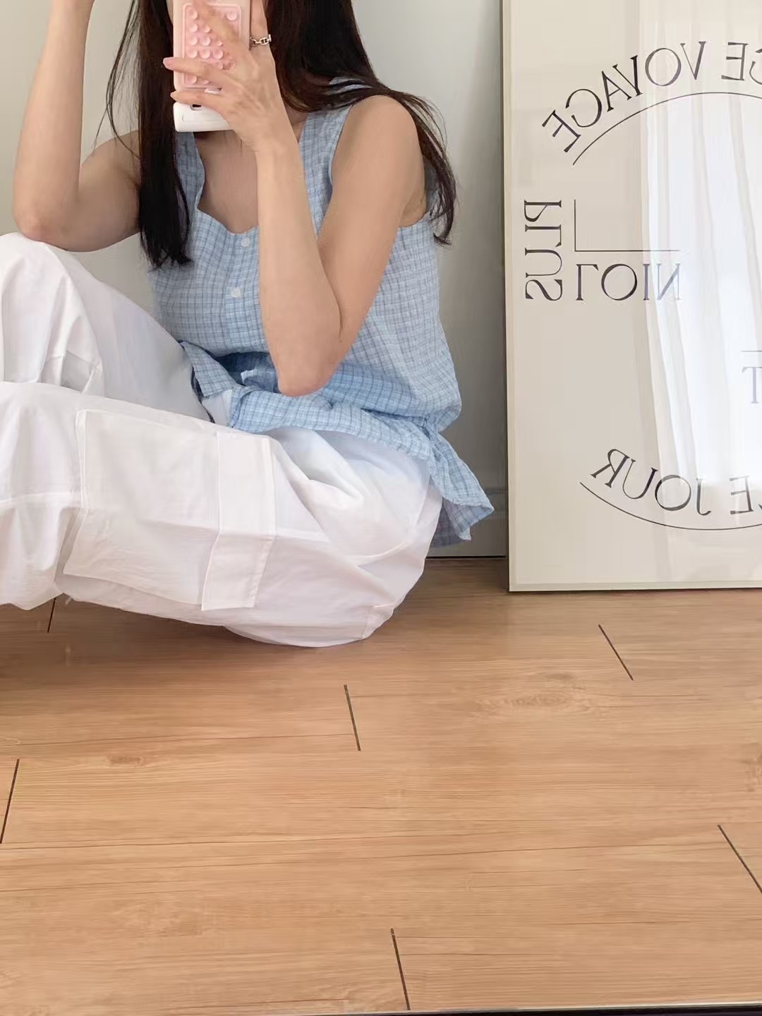SLEEK-슬릭-OT東大門㊣代購女裝新品真品職業襯衫蕾絲衫格紋SLEEK襯衫/蕾絲衫
