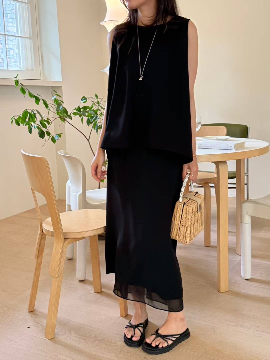MYO韓國直郵㊣女士新款真品熱賣推薦休閑人氣時尚套裝套裝雪紡MYO套裝圖色2