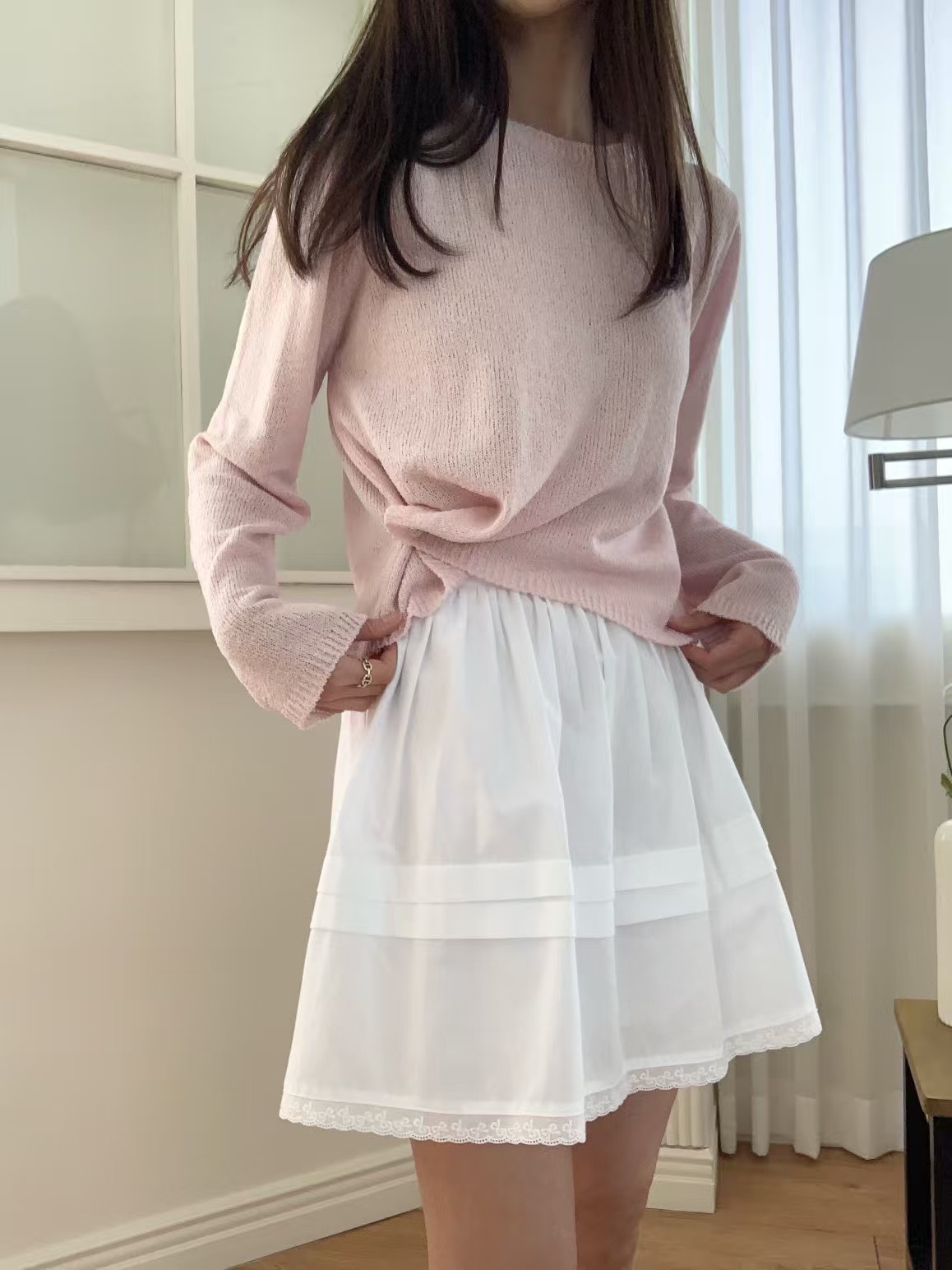 SLEEK-슬릭-OT東大門㊣直郵女裝新品熱賣真品推薦短裙蕾絲SLEEK短裙
