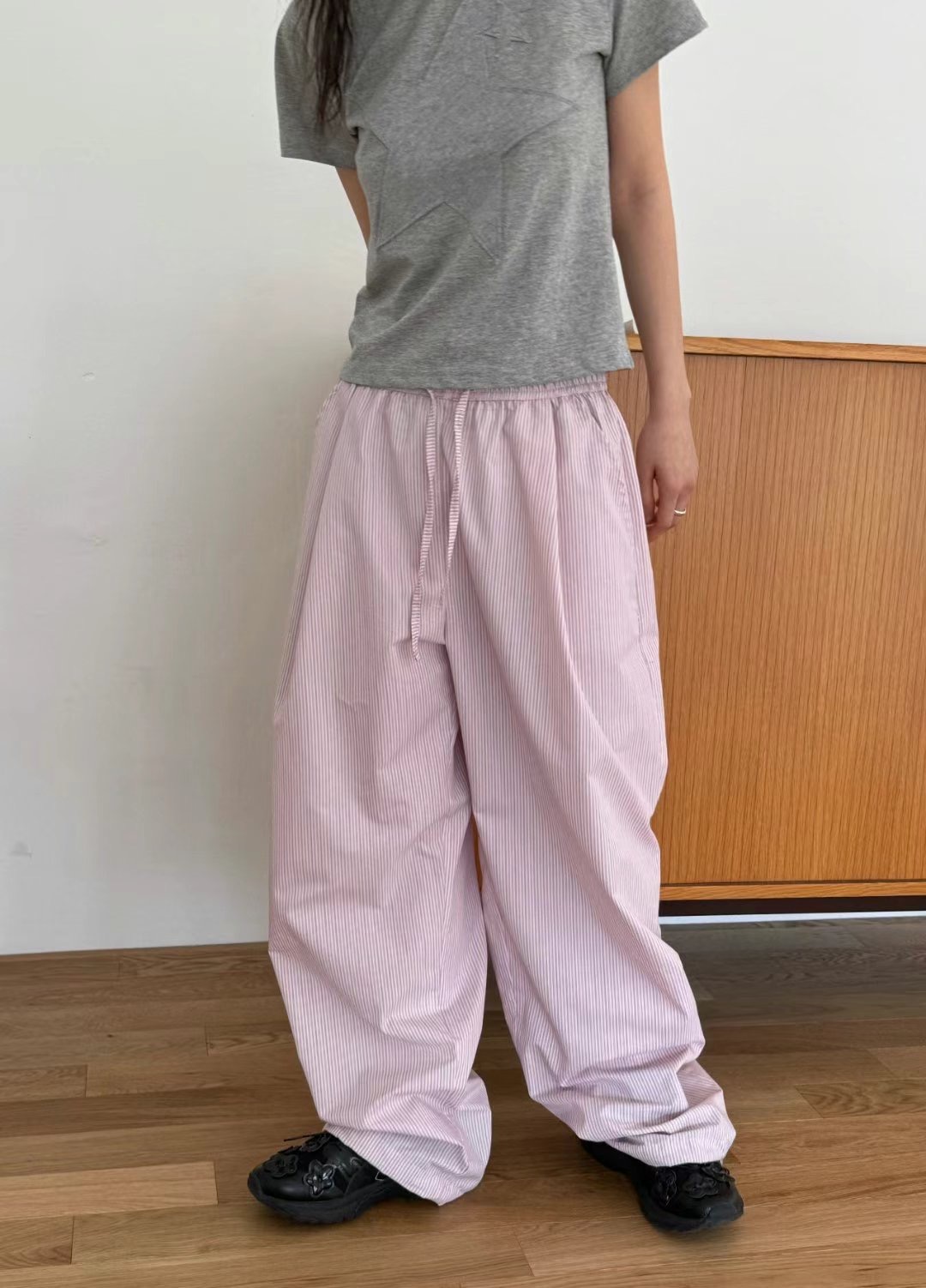 FAVOURED東大門㊣代購女裝新品推薦熱賣職業25春夏休閑褲條紋FAVOURED休閑褲