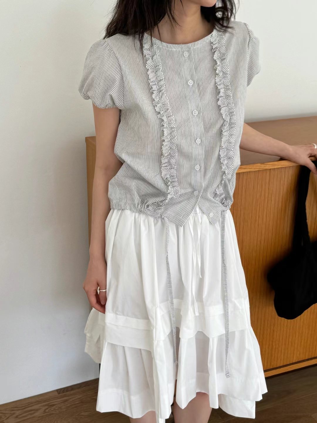 FAVOURED韓國代購㊣女裝新品25春夏人氣推薦休閑襯衫蕾絲衫FAVOURED襯衫/蕾絲衫