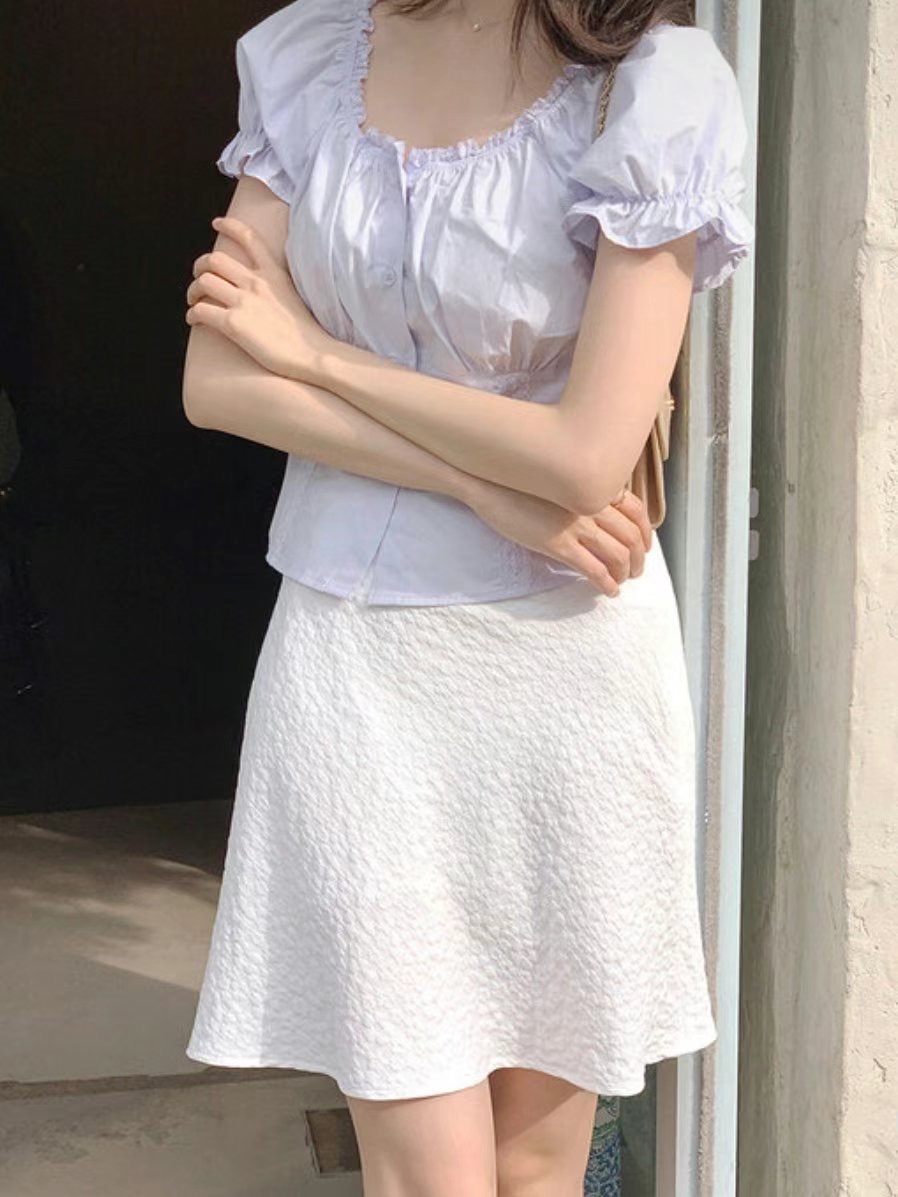HERME韓國直郵㊣女裝新款25春夏人氣休閑職業推薦半身裙中短裙HERME半身裙/中短裙