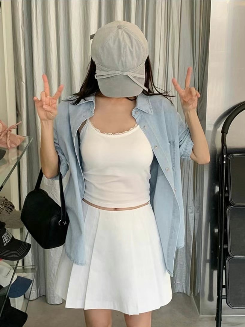 HERME東大門㊣實拍女裝新品真品推薦職業25春夏時尚吊帶背心HERME吊帶/背心