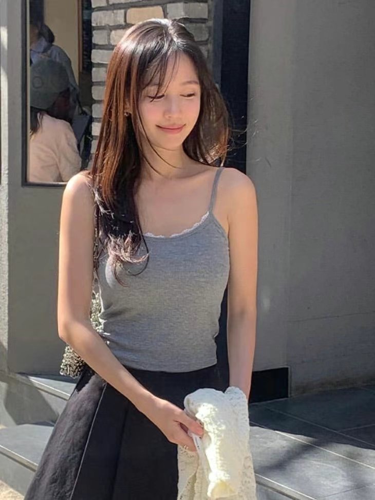 HERME東大門㊣實拍女裝新品真品推薦職業25春夏時尚吊帶背心HERME吊帶/背心圖色2