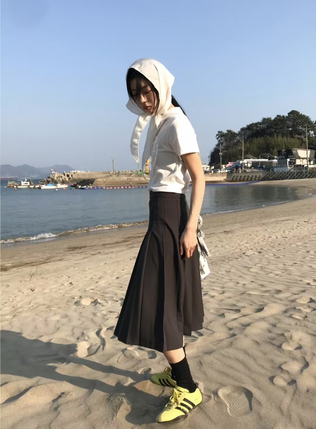 WAYBETTER東大門㊣代購女裝新品真品時尚人氣半身裙中短裙褶皺WAYBETTER半身裙/中短裙