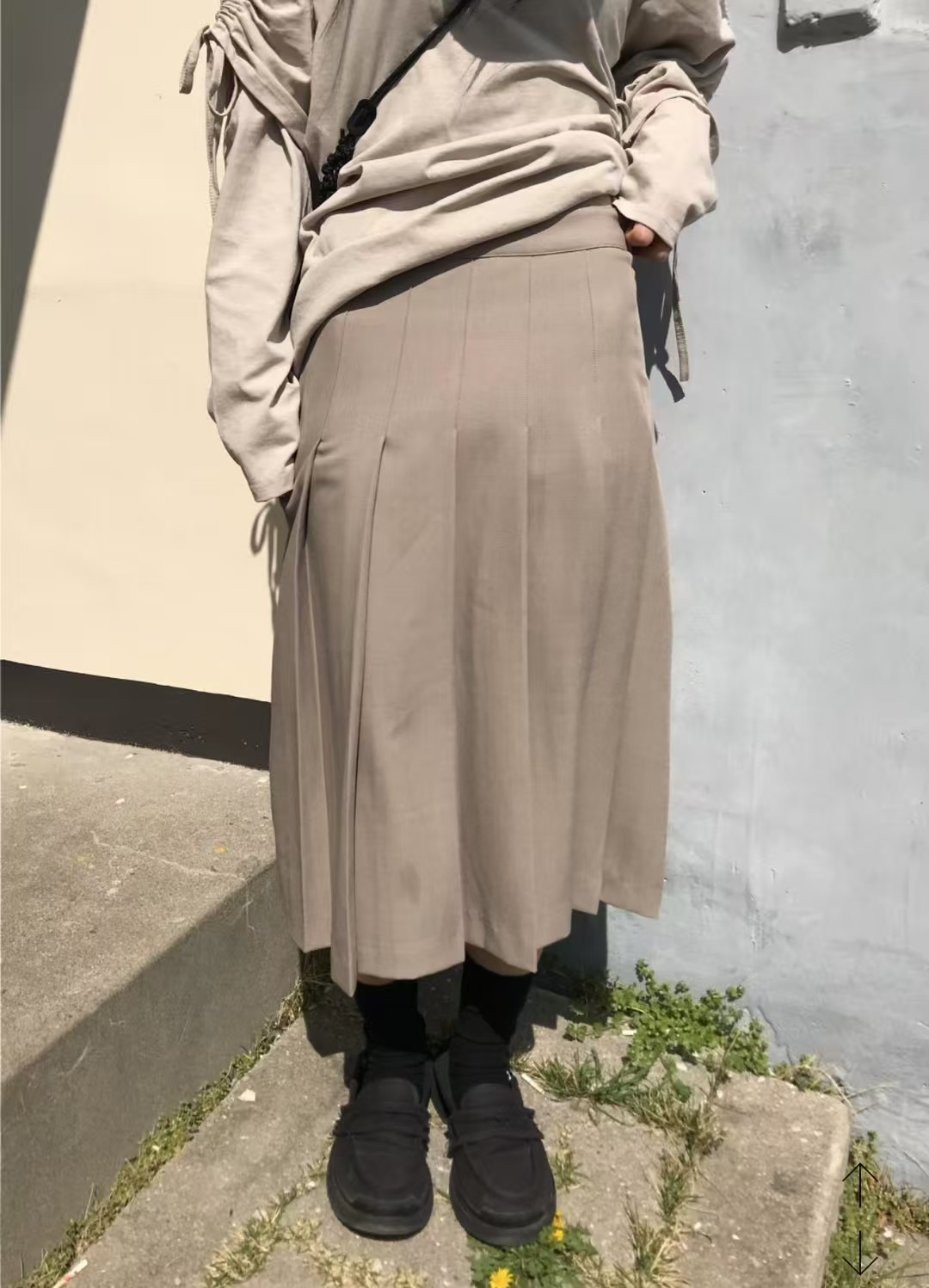 WAYBETTER東大門㊣代購女裝新品真品時尚人氣半身裙中短裙褶皺WAYBETTER半身裙/中短裙圖色2