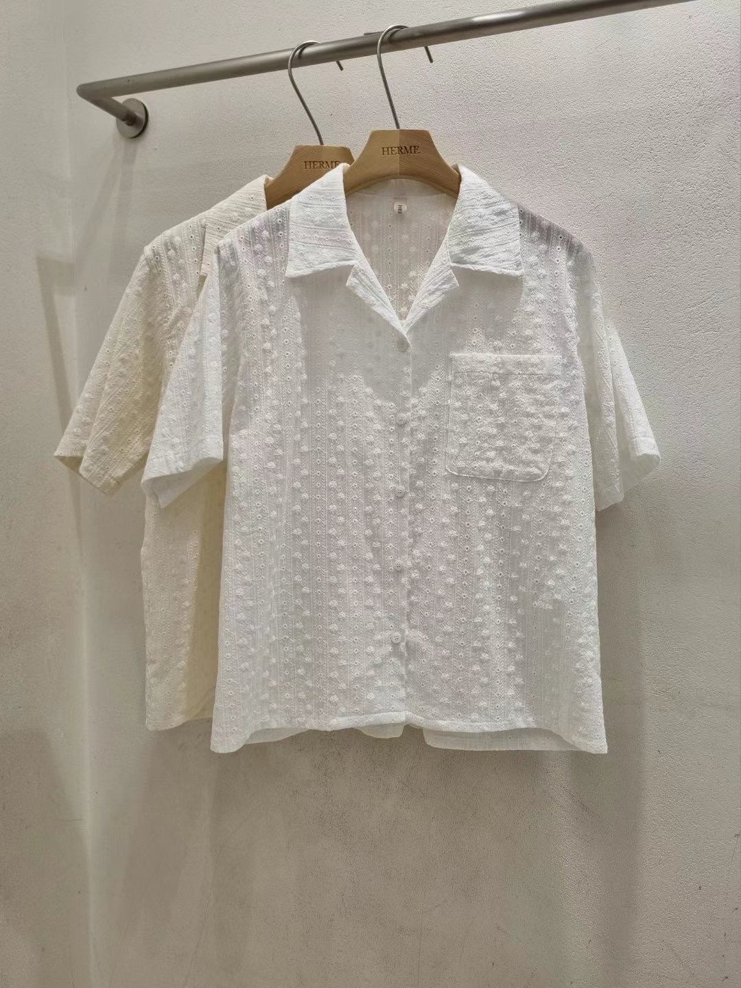 HERME韓國直郵㊣女裝新品職業休閑真品人氣時尚推薦襯衫蕾絲衫HERME襯衫/蕾絲衫