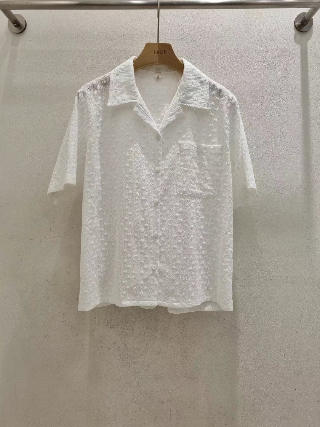 HERME韓國直郵㊣女裝新品職業休閑真品人氣時尚推薦襯衫蕾絲衫HERME襯衫/蕾絲衫