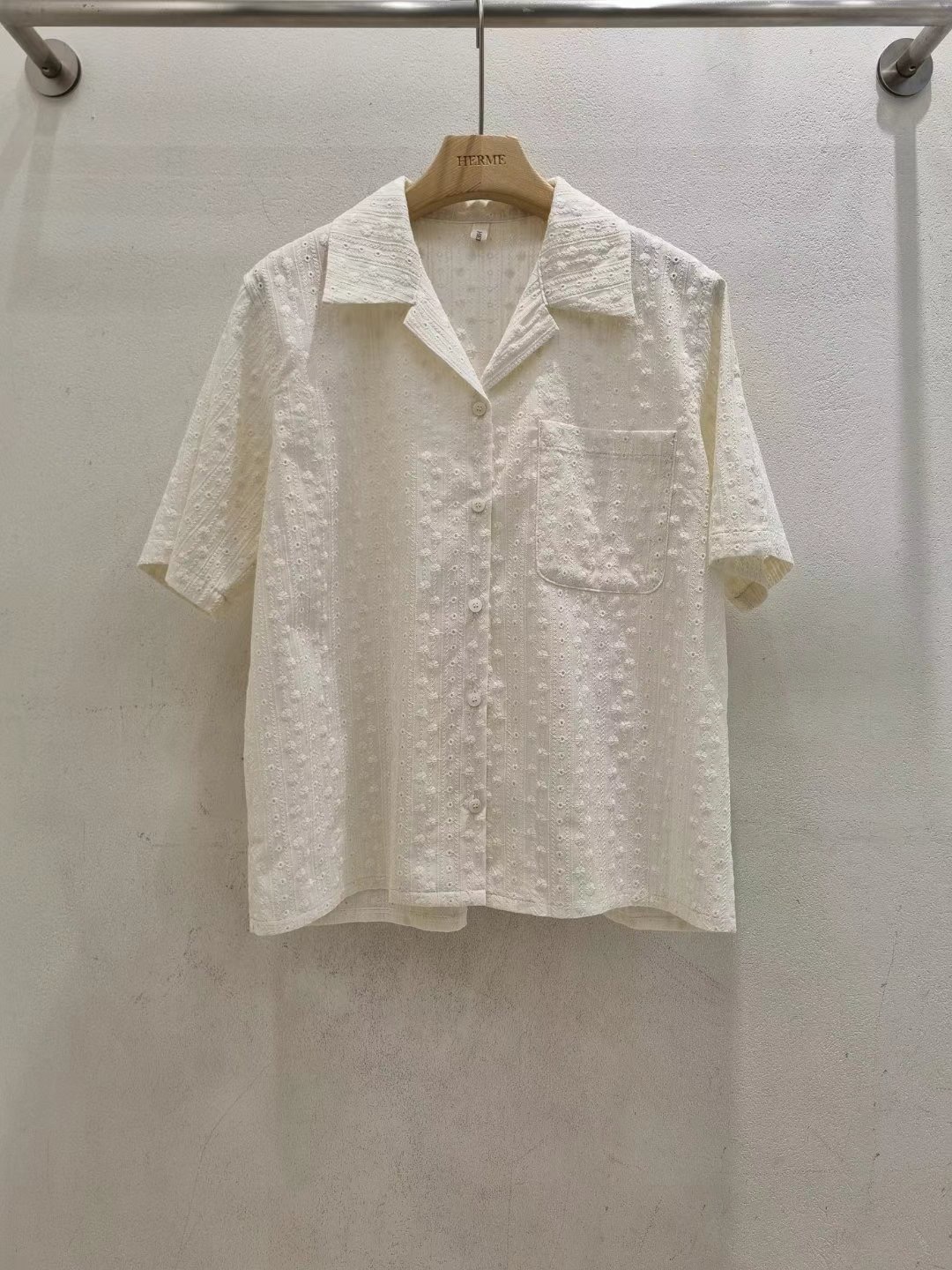 HERME韓國直郵㊣女裝新品職業休閑真品人氣時尚推薦襯衫蕾絲衫HERME襯衫/蕾絲衫圖色2