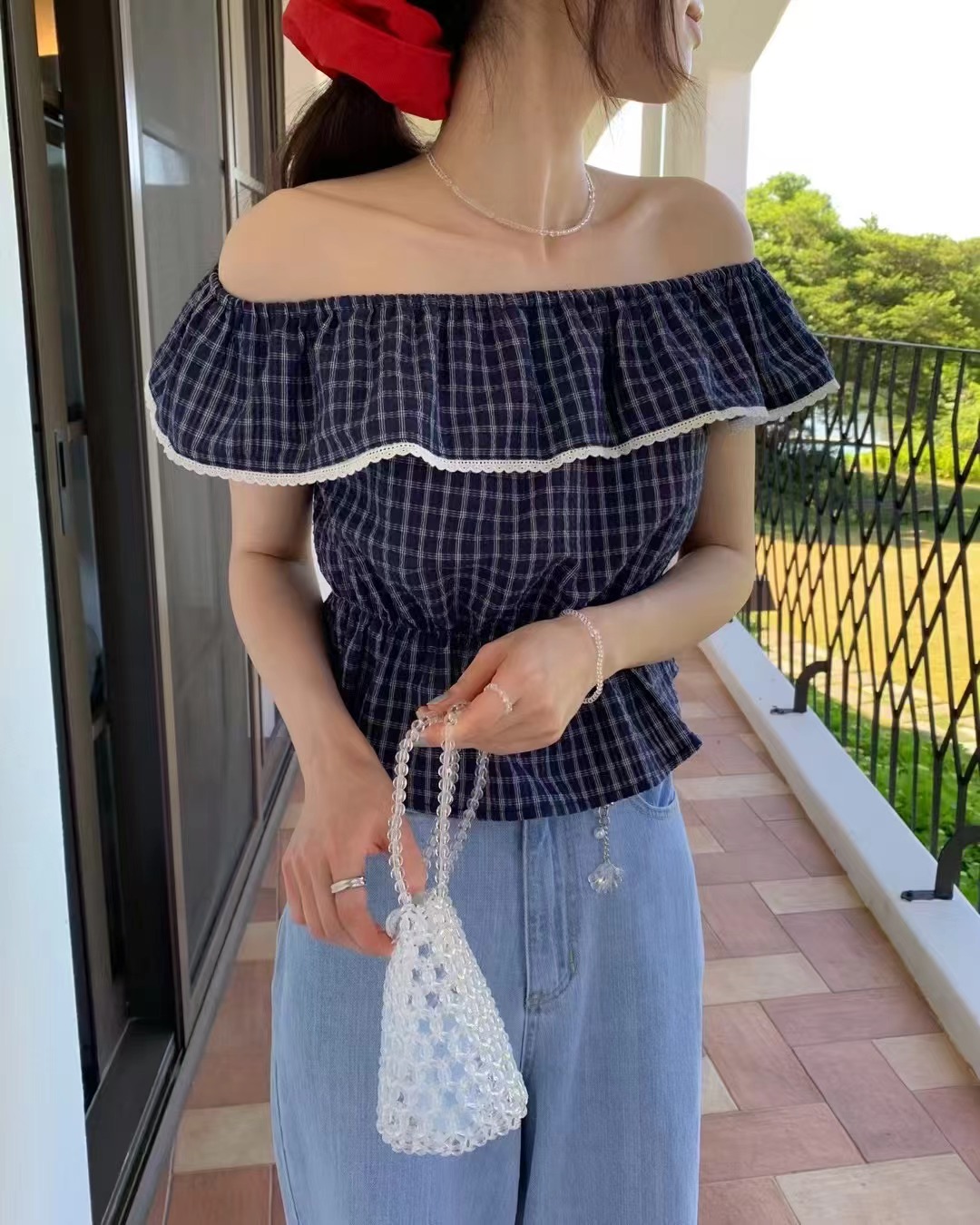 EZEDIARY韓國直郵㊣女裝新品時尚推薦人氣職業休閑襯衫蕾絲衫EZEDIARY襯衫/蕾絲衫