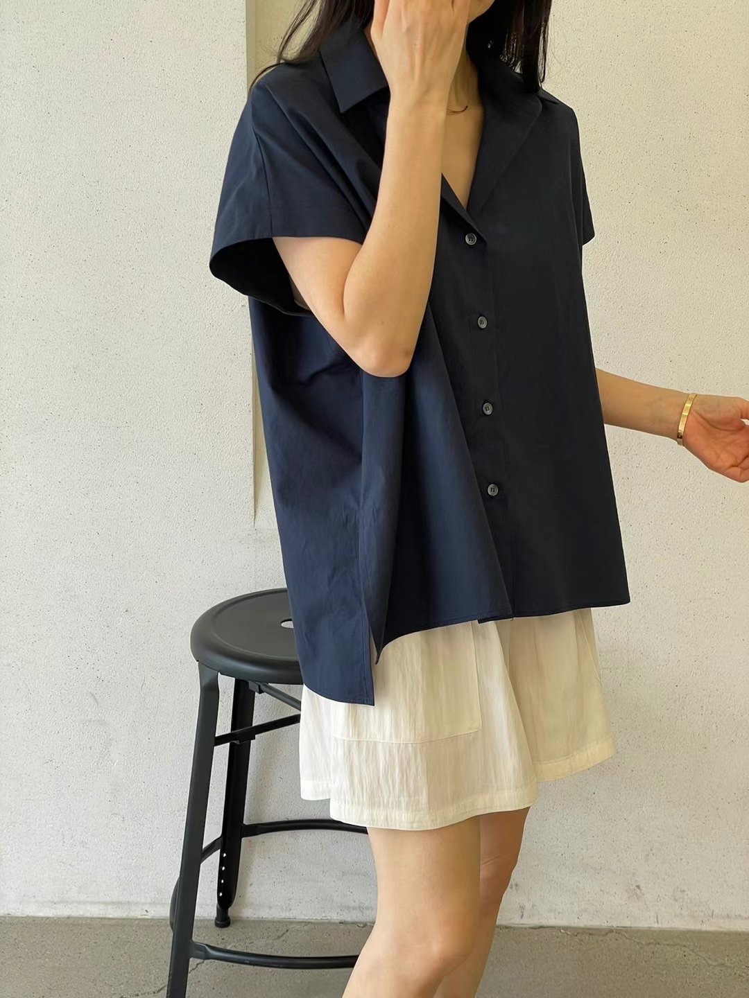 1mm韓國直郵㊣女裝新品推薦人氣25春夏休閑時尚職業襯衫蕾絲衫1mm襯衫/蕾絲衫圖色3