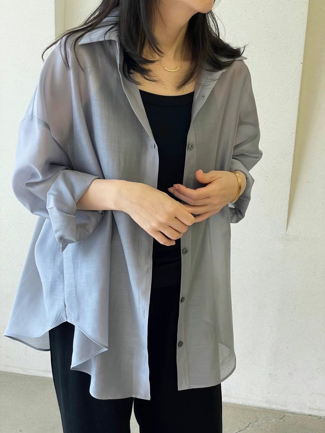 1mm東大門㊣代購女士新款熱賣休閑職業25春夏推薦襯衫蕾絲衫1mm襯衫/蕾絲衫