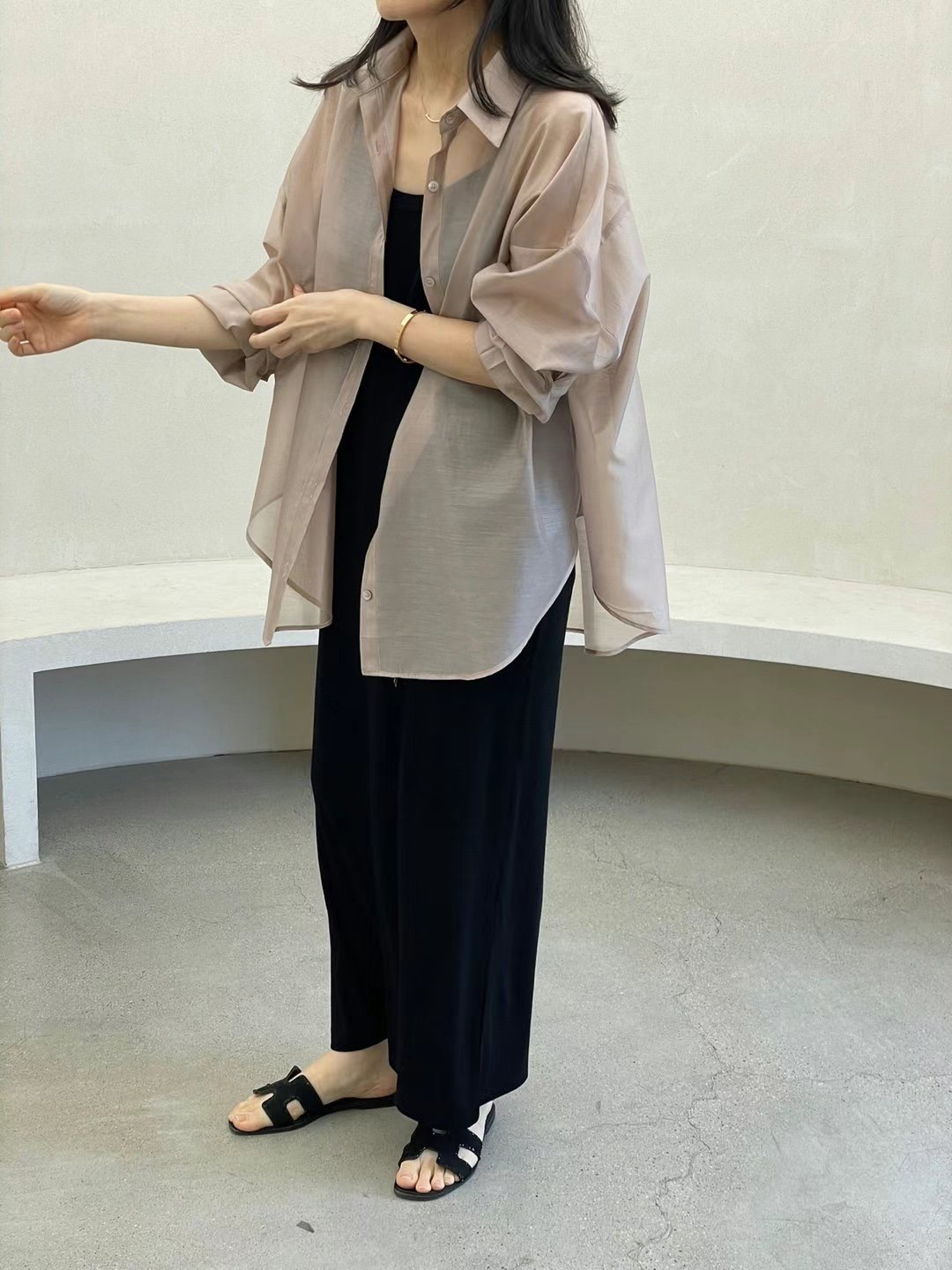 1mm東大門㊣代購女士新款熱賣休閑職業25春夏推薦襯衫蕾絲衫1mm襯衫/蕾絲衫圖色3