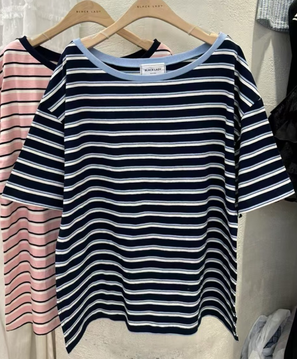 BLACK LADY韓國直郵㊣女裝新品熱賣25春夏職業推薦真品T恤BLACK LADYT恤圖色2
