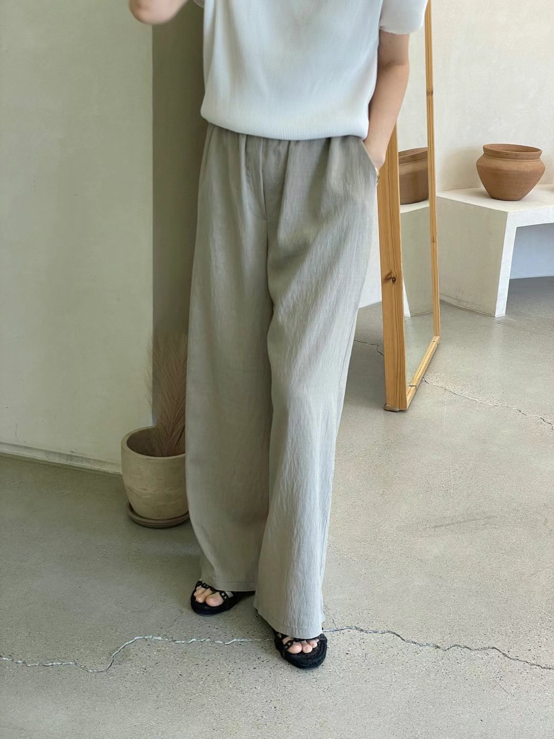1mm東大門㊣實拍女士新款推薦時尚熱賣職業25春夏人氣休閑褲1mm休閑褲圖色2