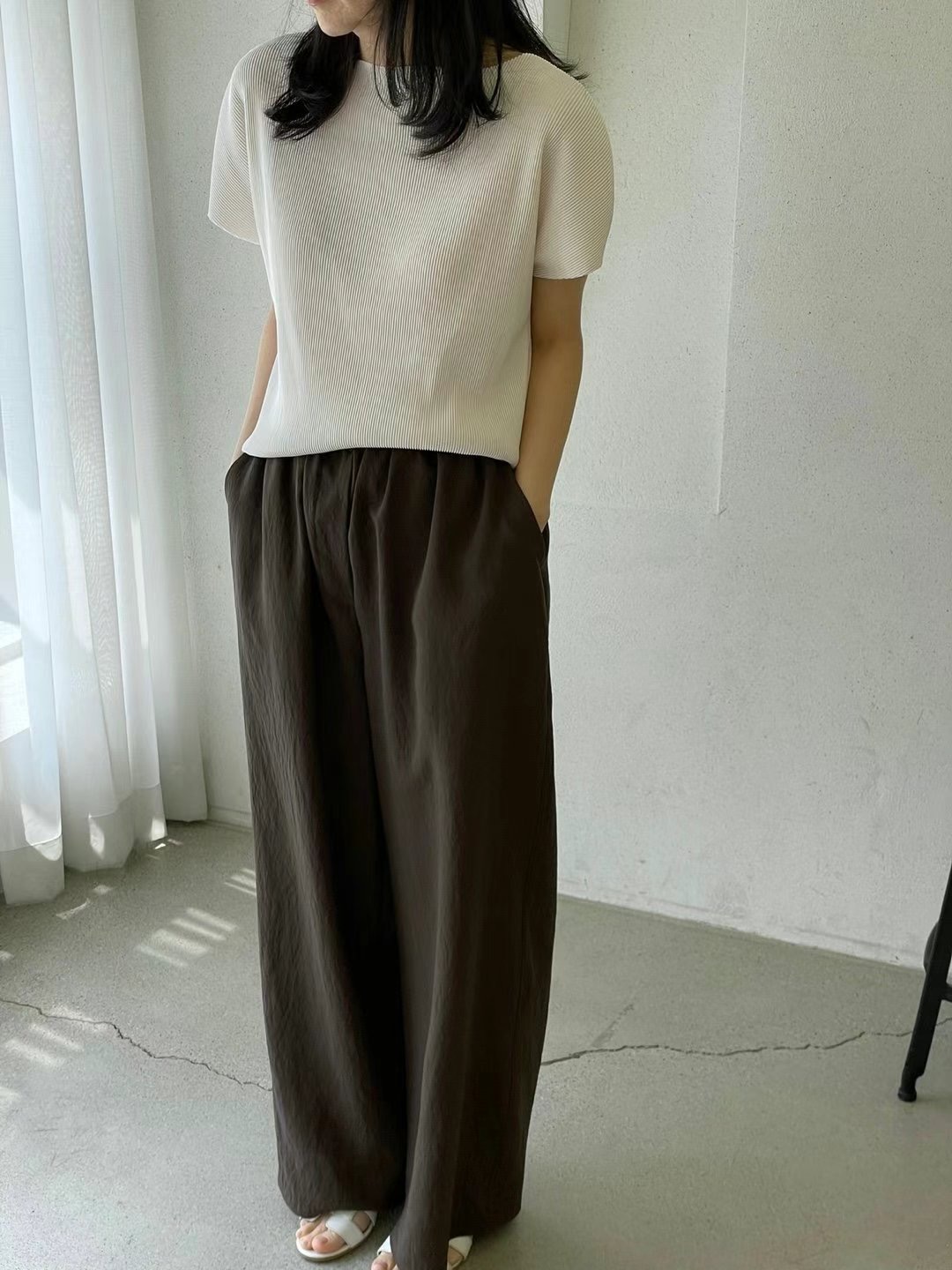 1mm東大門㊣實拍女士新款推薦時尚熱賣職業25春夏人氣休閑褲1mm休閑褲圖色3