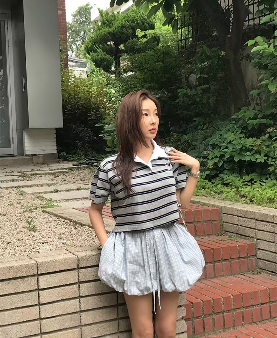 ANNIV-D東大門㊣直郵女士新品真品熱賣職業25春夏休閑短裙ANNIV-D短裙