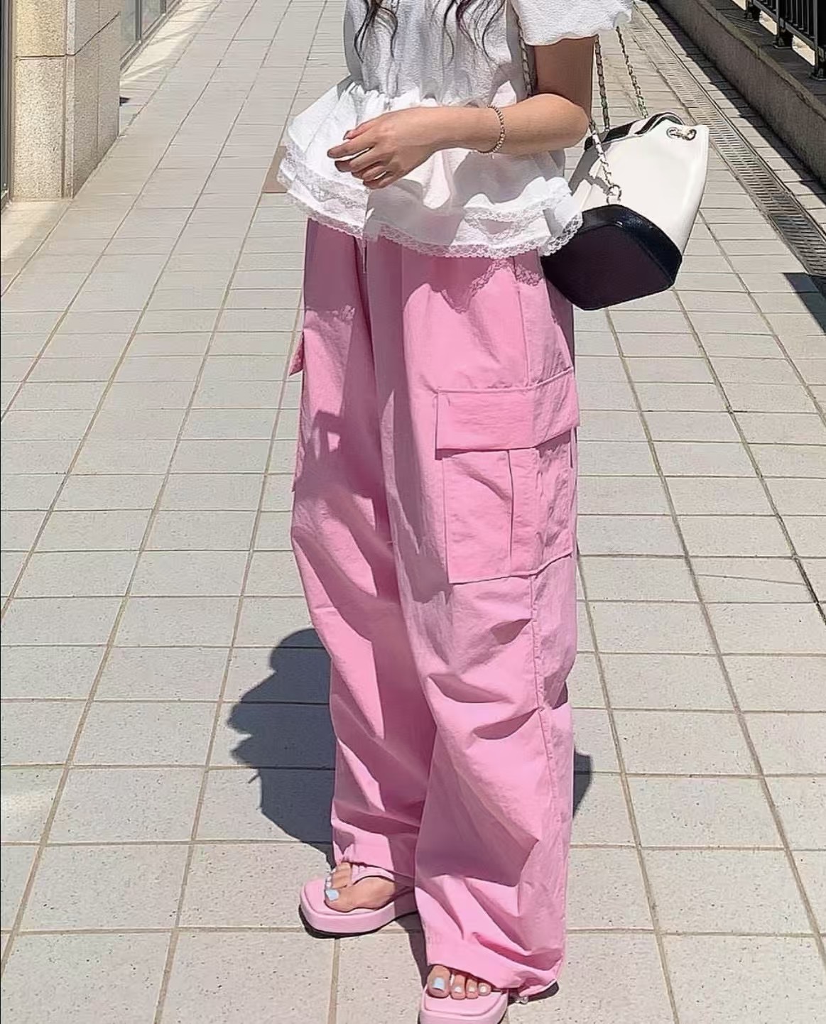 BLACK LADY韓國直郵㊣女士新款人氣時尚25春夏休閑熱賣休閑褲BLACK LADY休閑褲圖色2