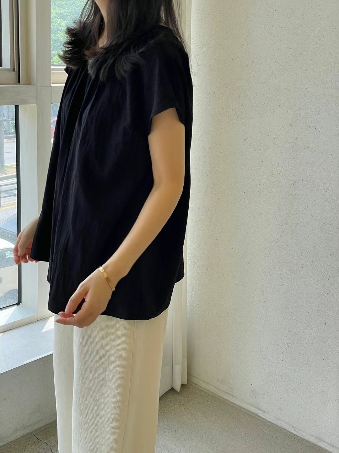 1mm韓國直郵㊣女士新品時尚推薦熱賣真品休閑25春夏襯衫蕾絲衫1mm襯衫/蕾絲衫