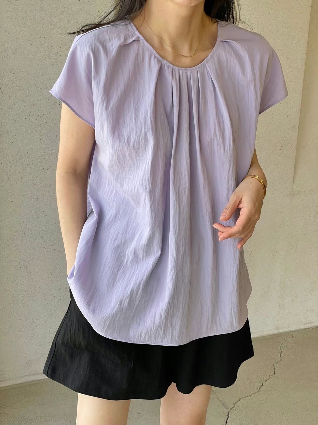1mm韓國直郵㊣女士新品時尚推薦熱賣真品休閑25春夏襯衫蕾絲衫1mm襯衫/蕾絲衫圖色4