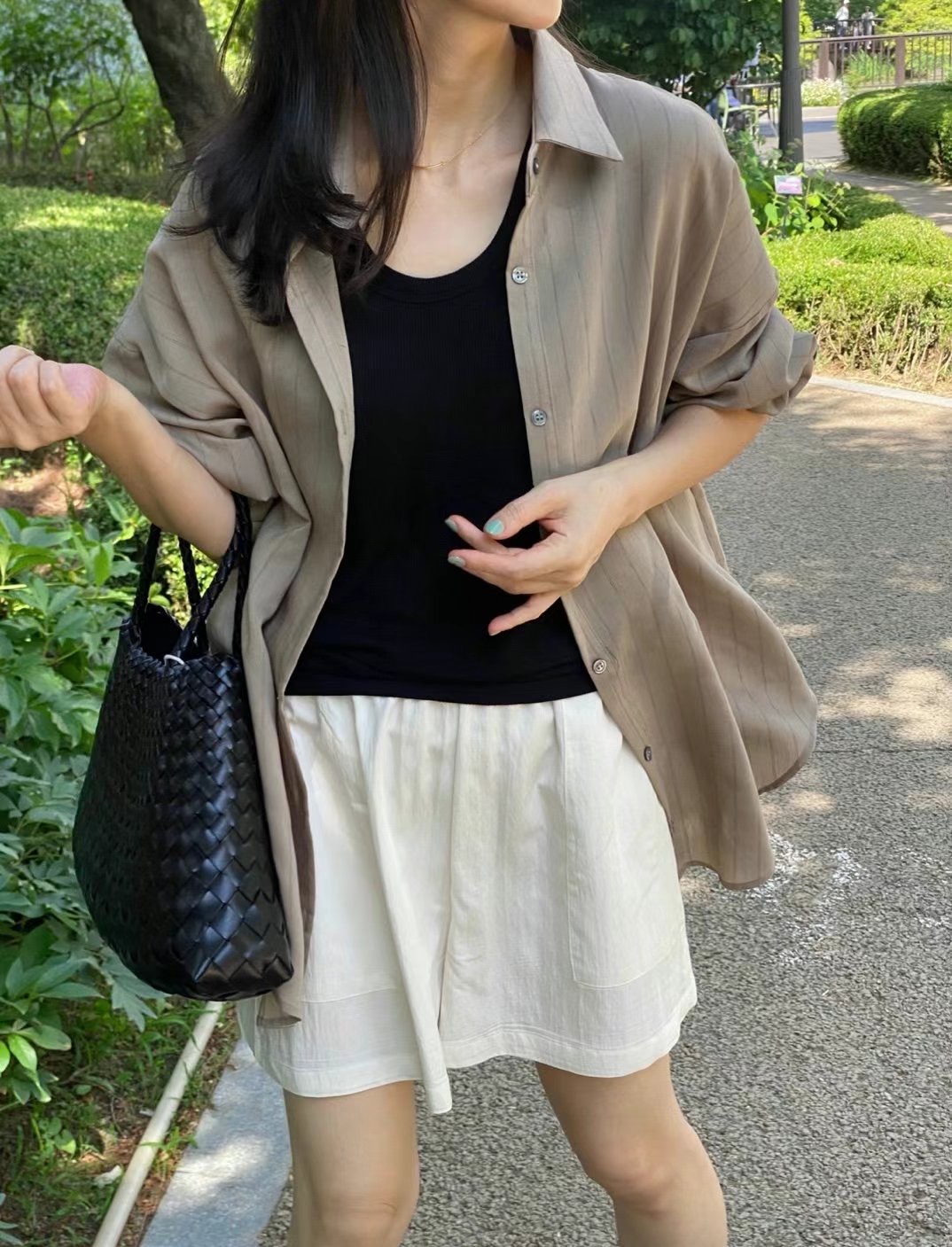 1mm韓國直郵㊣女士新款時尚職業推薦熱賣25春夏人氣襯衫蕾絲衫1mm襯衫/蕾絲衫圖色2