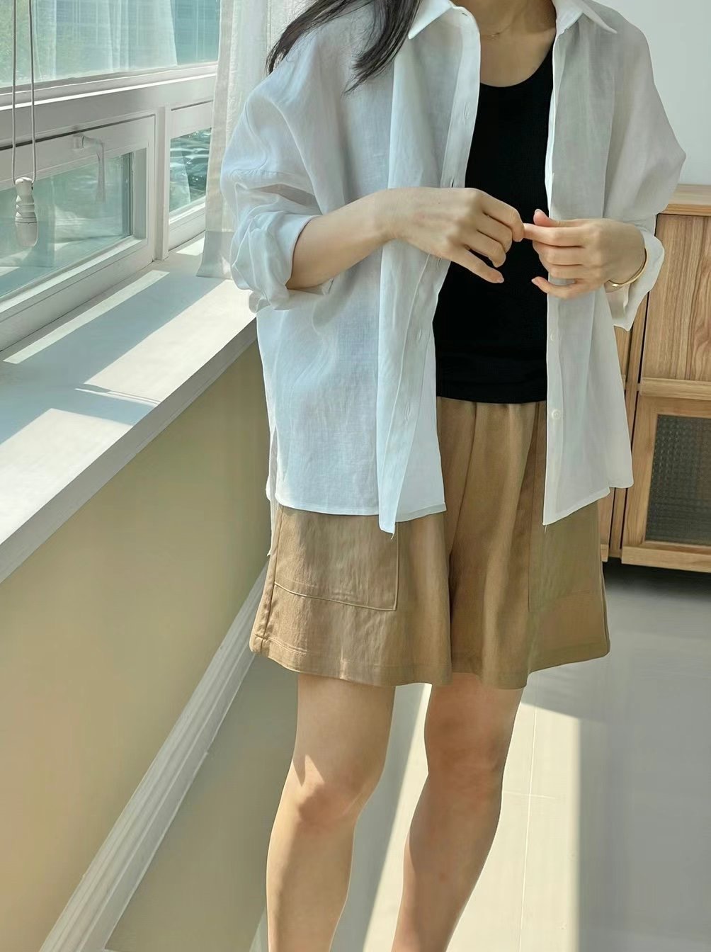 1mm韓國代購㊣女裝新品真品25春夏熱賣職業推薦時尚休閑短褲1mm短褲