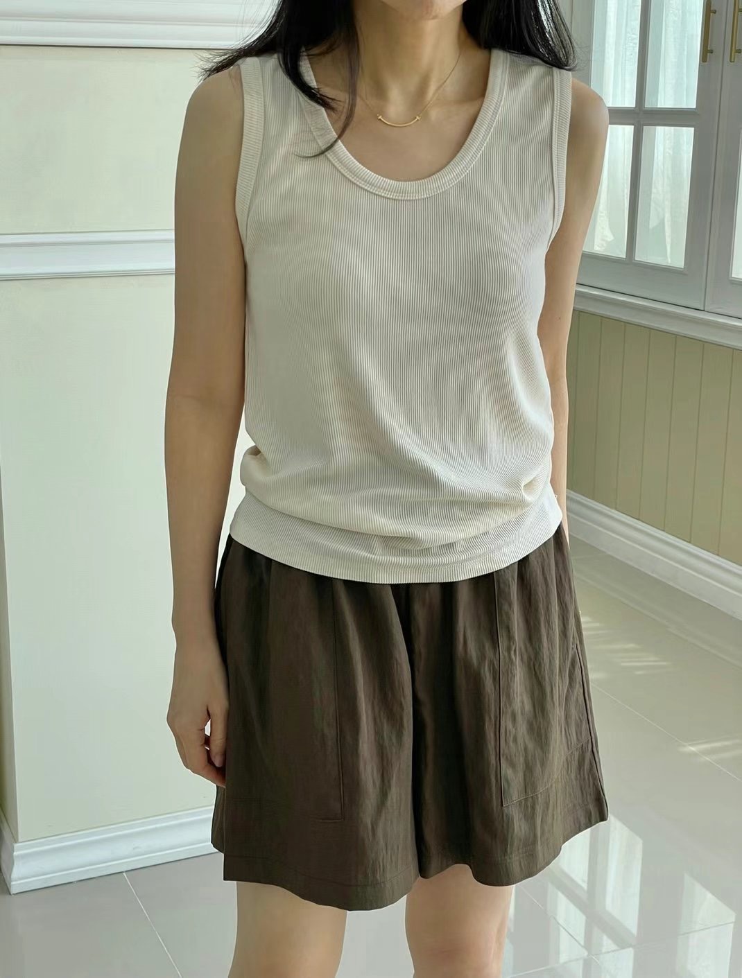 1mm韓國代購㊣女裝新品真品25春夏熱賣職業推薦時尚休閑短褲1mm短褲圖色3