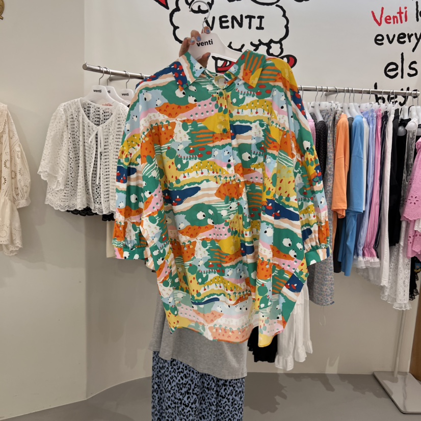 VENTI東大門㊣實拍女裝新品時尚真品熱賣推薦休閑襯衫蕾絲衫VENTI襯衫/蕾絲衫圖色2