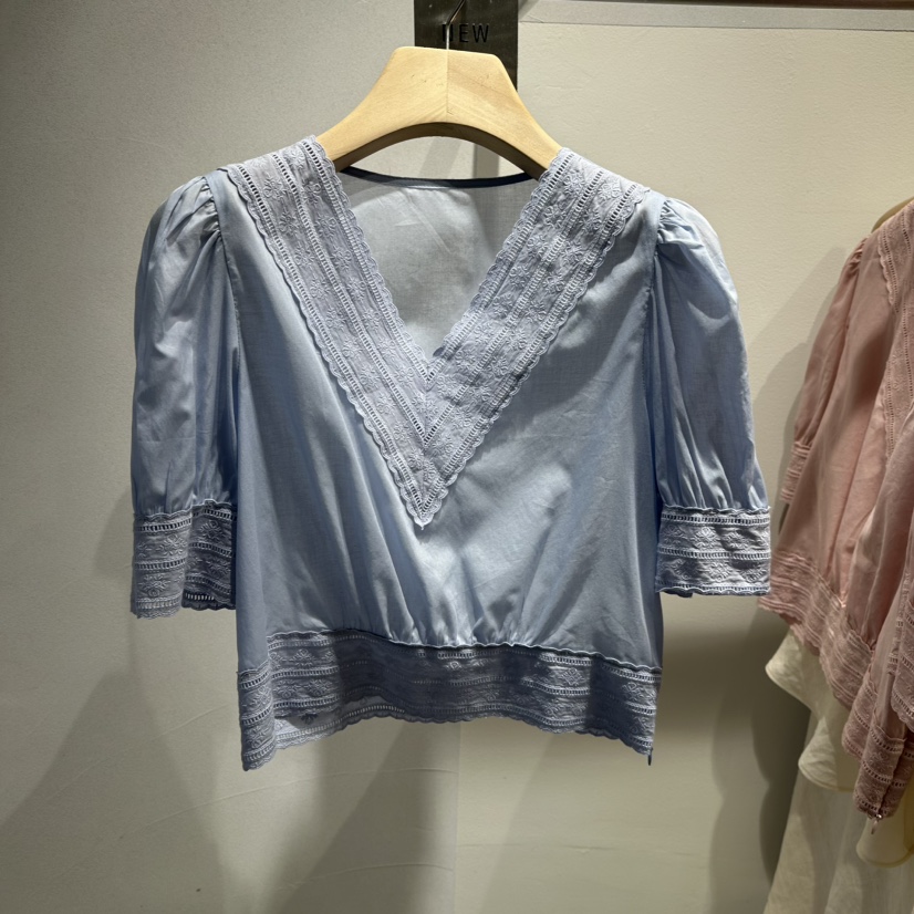 ROOM K-P東大門㊣代購女士新品人氣休閑熱賣襯衫蕾絲衫蕾絲ROOM K襯衫/蕾絲衫圖色2