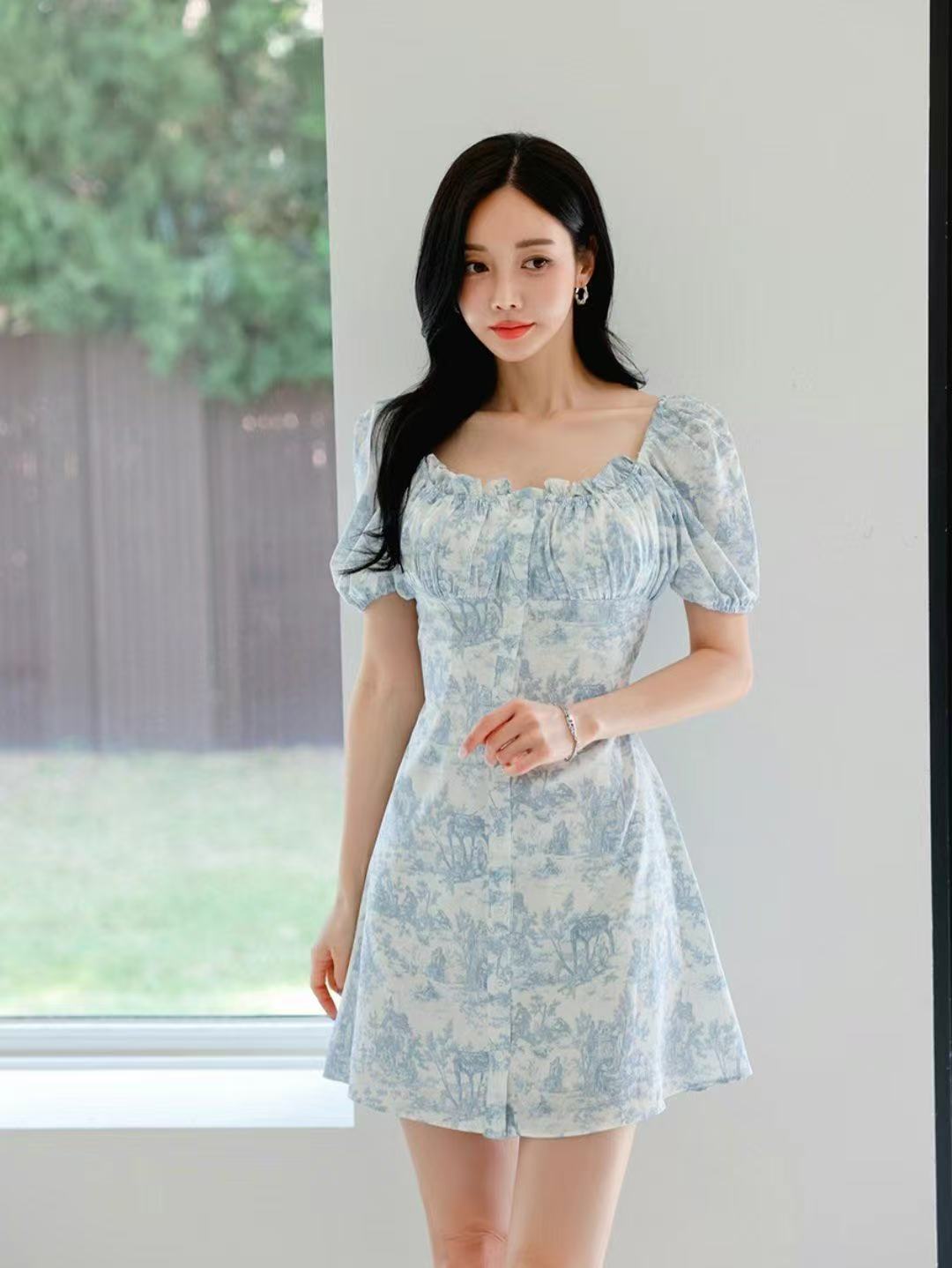 Ruhot韓國直郵㊣女裝新款推薦真品職業時尚25春夏人氣連衣裙Ruhot連衣裙