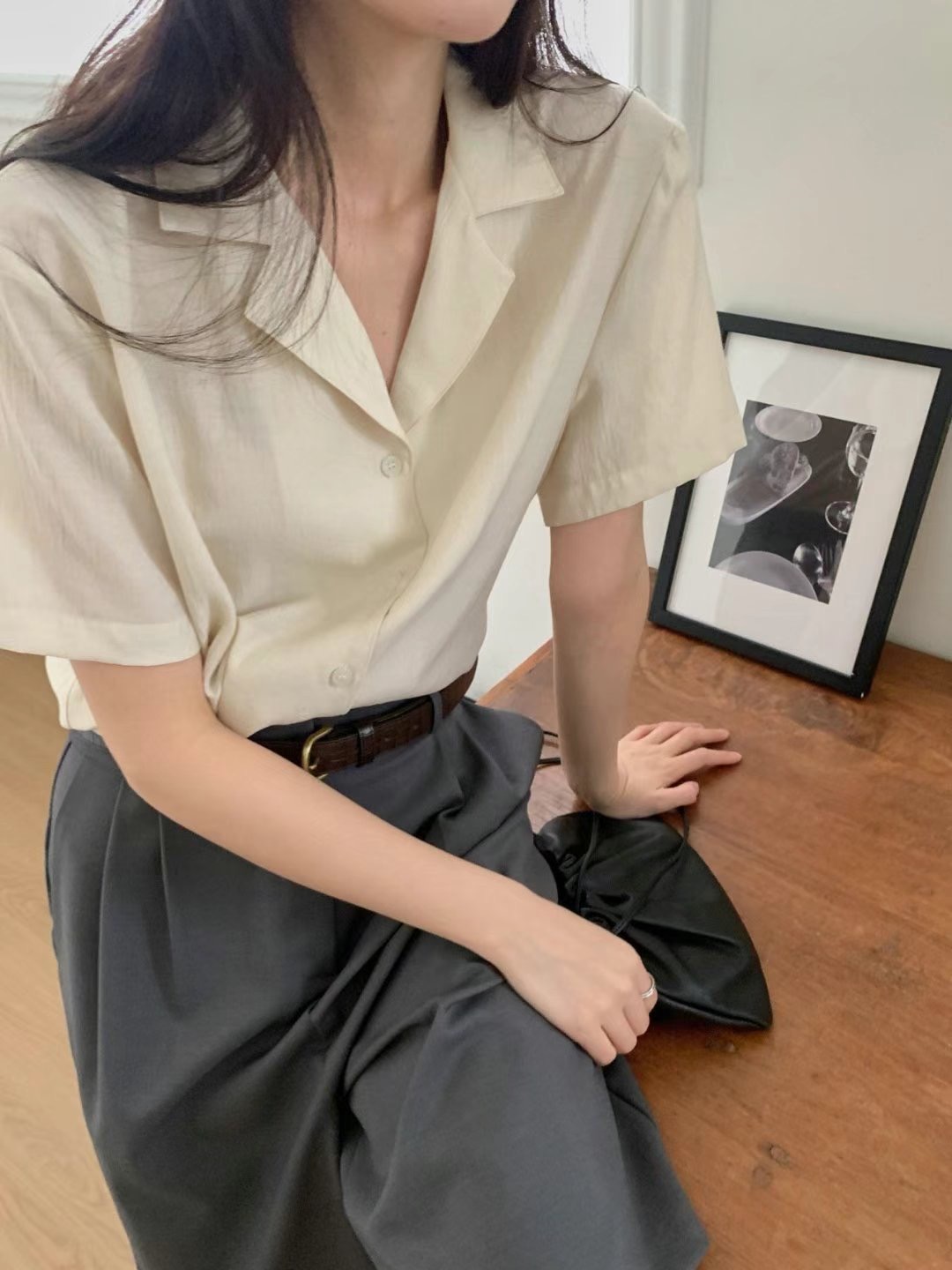 LIBRE東大門㊣直郵女裝新款真品熱賣人氣時尚推薦襯衫蕾絲衫HAY KNOCK襯衫/蕾絲衫